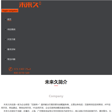 未来久网站截图预览